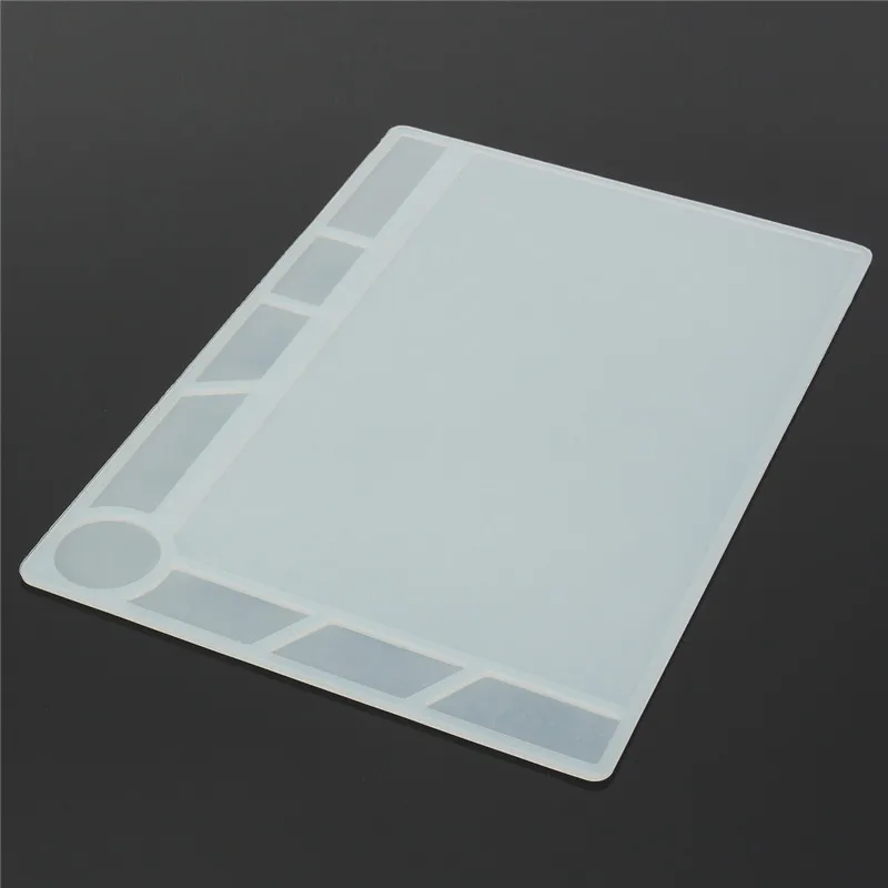 

338mmx228 mmx3mm Heat Insulation Silicone Pad Desk Mat Maintenance Platform Screw Mat Electrical BGA Soldering Repair Station