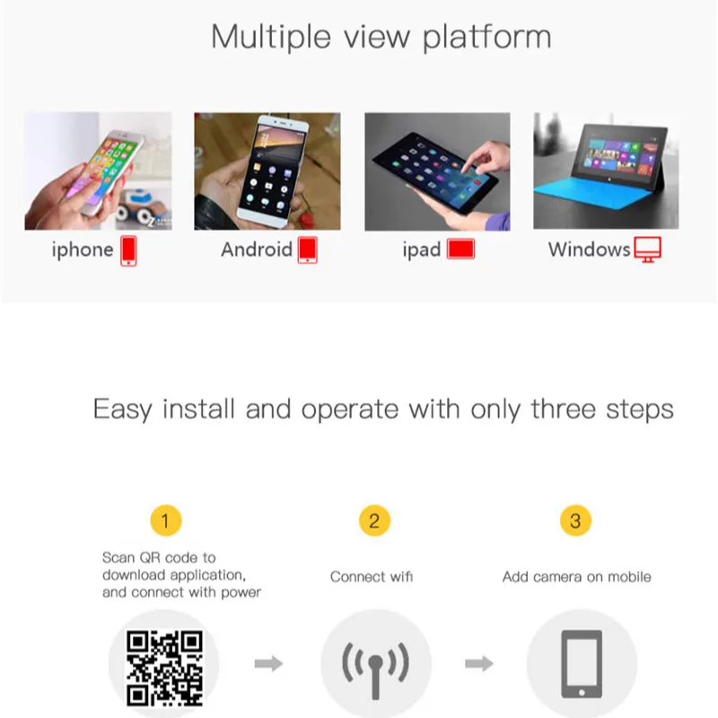 

Baby Monitor Portable WiFi IP Camera 720P HD Wireless Smart Baby Camera Audio Video Record Surveillance Home Security Camera