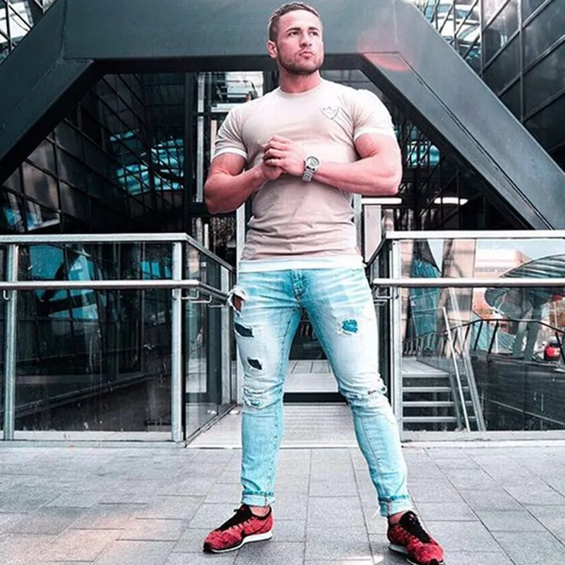 Летняя стильная быстросохнущая футболка для фитнеса бега с коротким рукавом |