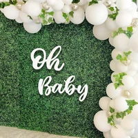 oh baby sign for baby shower wooden wall stickers first 1 one 1st birthday party baby shower decorations boy girl party decor