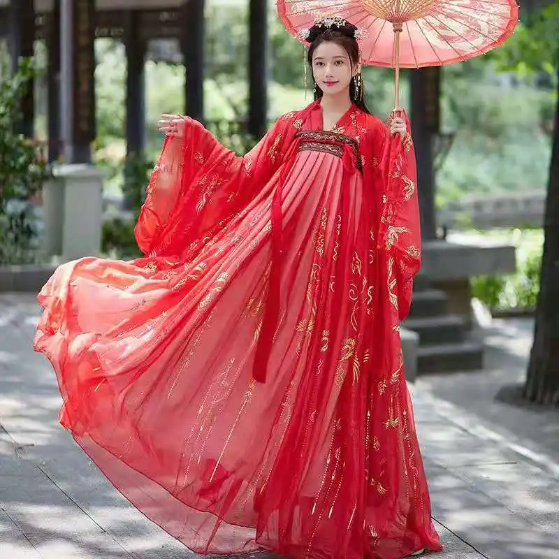 Платье ханьфу женское традиционное в китайском стиле костюм феи для танцев