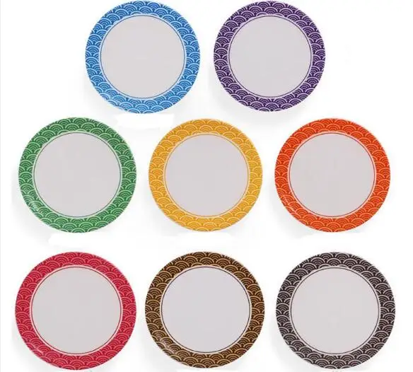 Японская еда суши меламиновая тарелка вращающееся блюдо для Круглые красочные