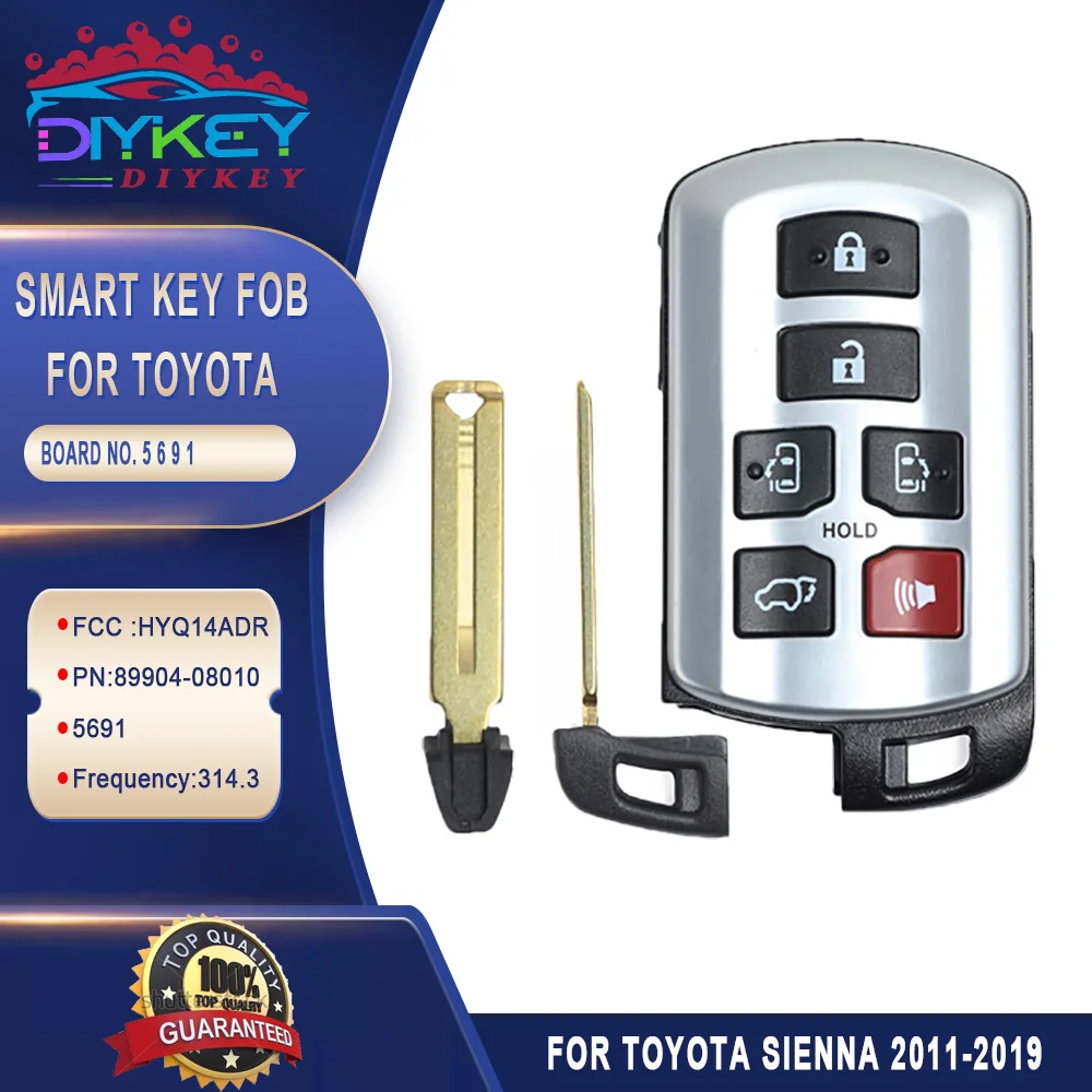 

Умный пульт дистанционного управления для Toyota Sienna 5691-314,3, 2011 МГц