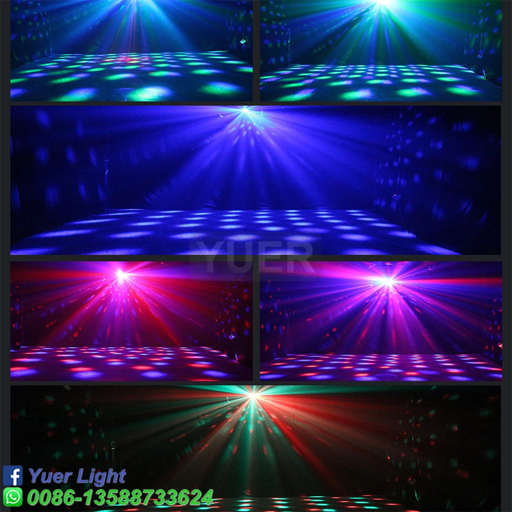 

2021 DJ Disco Party Magic Ball 3X3W LED RGB Stage Effect Light RG Laser Strobe Projector With Battery Charging Remote Control