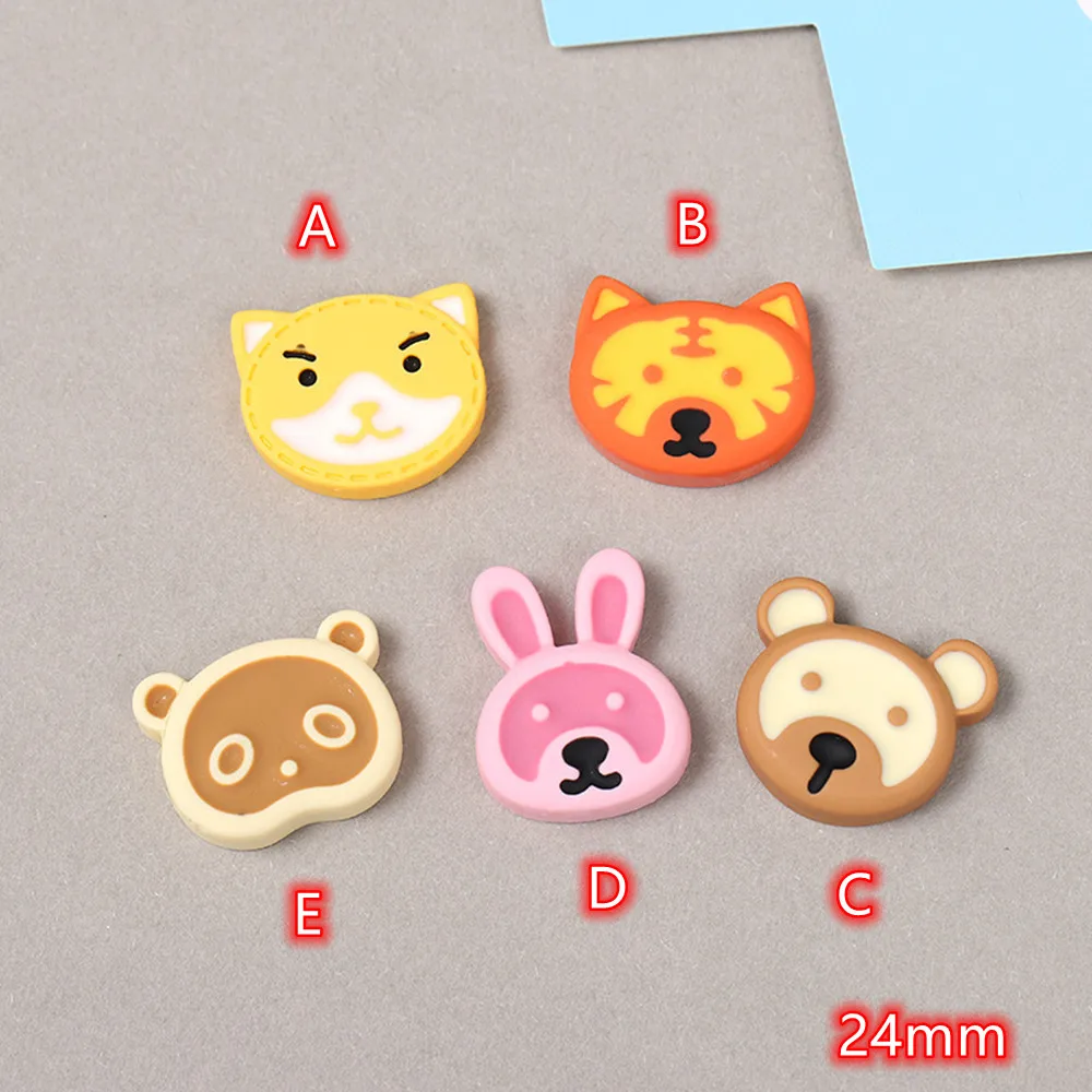 

Resin Animal Bear Tiger Cabochons 20pcs Flatback Scrapbook Crafts for Jewelry Making DIY Hairpin Brooch Accessories Cabochon