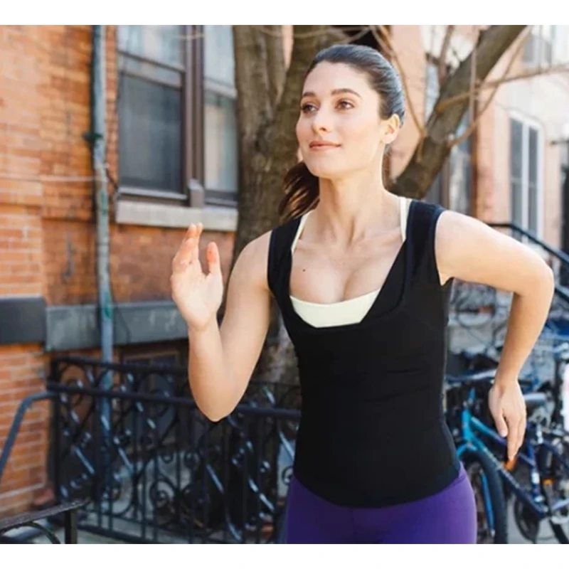 Впитывает пот Body Shaper жилет Для мужчин женщин тренажерный зал Фитнес передовые