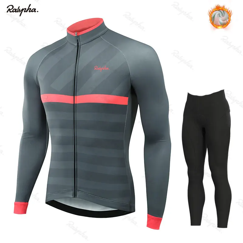 Winter bike set 4 Новинка, зимний теплый флисовый комплект, одежда для велоспорта, Мужской трикотажный костюм, спортивная одежда для езды на велосипеде, MTB, комбинезон, теплые комплекты, Ropa Ciclismo - Цвет: Winter bike set 4