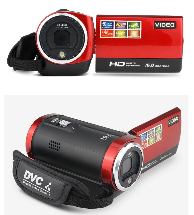 ELRVIKE HD 1080P Цифровая камера HDV видеокамера 16MP 16x зум COMS сенсор 270 градусов 2,7 дюймов TFT ЖК-экран Камера