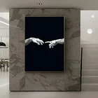 Художественные картины на холсте Hand To Hnad on Black Ground, креативные плакаты и принты Hand To Hnad, настенные картины для домашнего декора