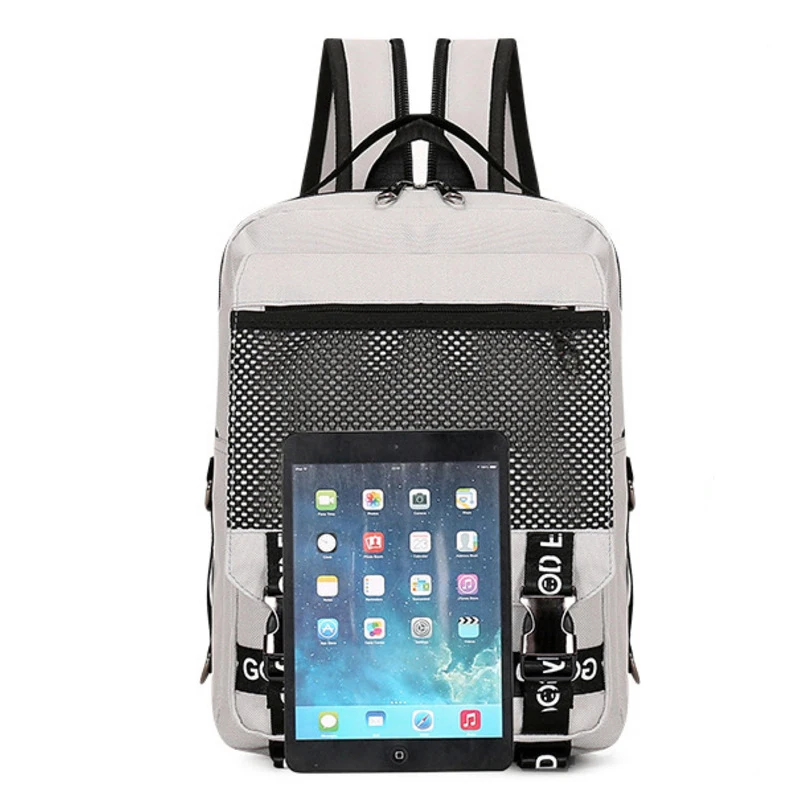 

New Women Backpack Men Large High Capacity Casual Chest Bag With Water Cup Bag Travel Bagpack Multi-Functional Rucksacks Mujer