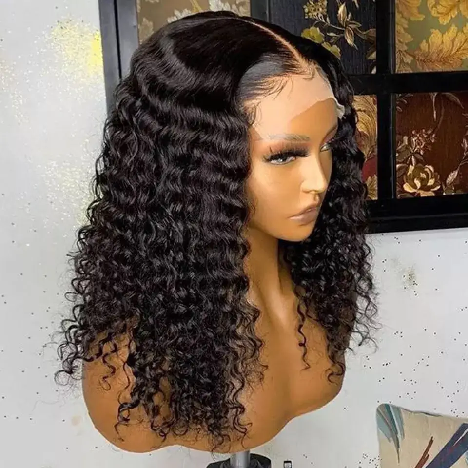 

Kinky Curly Short Bob Lace Front Human Hair Wigs 13x4 4x4 Brazilian Hair Bob Wigs Preplucked For Women Full Hair Frontal Wigs
