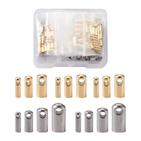 1box 304 stainless steel terminators coil cord ends mix color for diy bracelet necklace jewelry end connector accessories