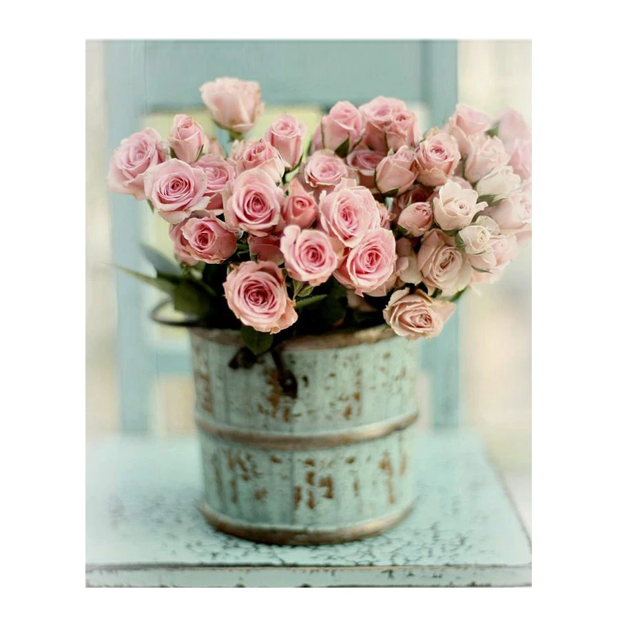 5D полная квадратная/круглая картина из страз розовая потертая шикарная