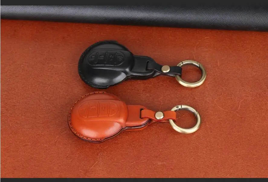 Чехол для ключей из натуральной кожи Подходит BMW Mini Cooper F56 F55 F54 F60 R55 R56 R59 R60 R61 ONE S