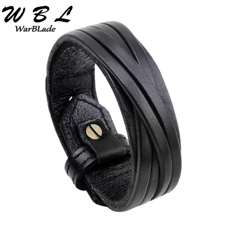 Новый модный мужской браслет WarBLade черные и коричневые браслеты из натуральной
