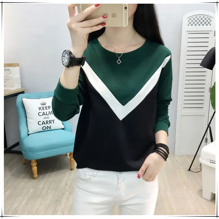 Женские футболки женская футболка с длинным рукавом осень и зима свободные