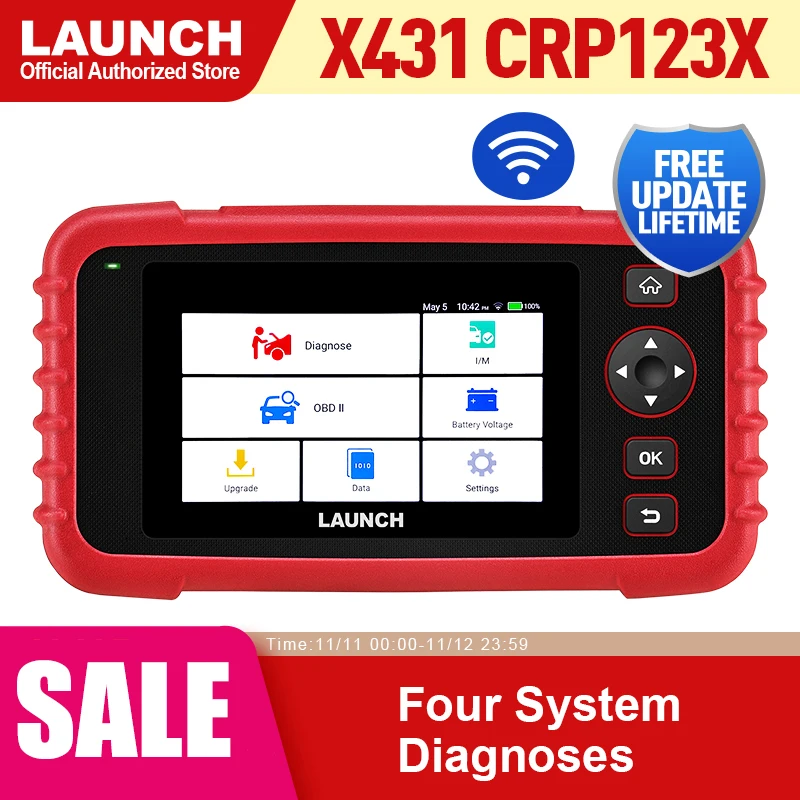 Диагностический инструмент Launch X431 CRP123X OBD2 Автомобильный сканер считыватель