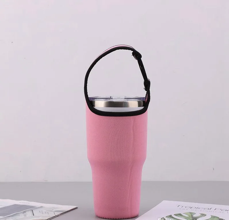 pink 5 шт./лот KHGDNOR 30 унций бутылки крышка сумка термоизоляция rtic чашки наборы с регулируемым плечевым ремнем изолятор yeti - Цвет: pink