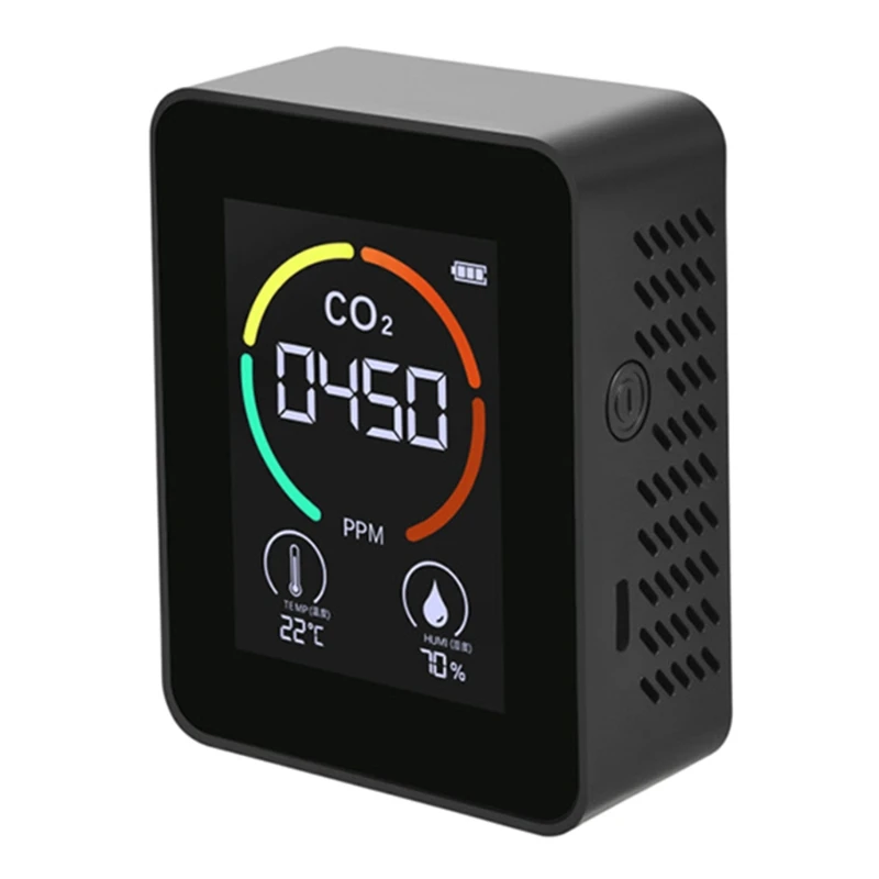 

Portable CO2 Formaldehyde Monitor Digital Temperature Humidity Sensor Tester Agriculture Planting Greenhouse Warehouse