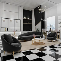 office sofas simple modern beauty salon rest area sofa living room furniture manicure store sofa coffee table combination
