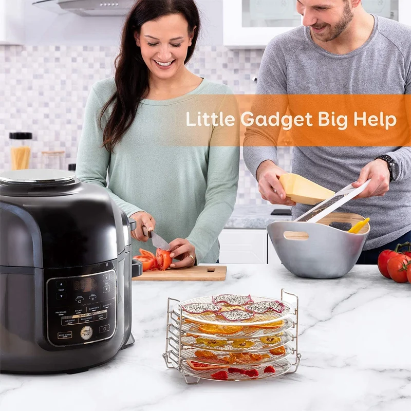 

5 Tier Dehydrator Stand for Ninja Foodi Pressure Cooker and Air Fryer, Stainless Steel Dehydrator Rack(6.5/8 Qt)