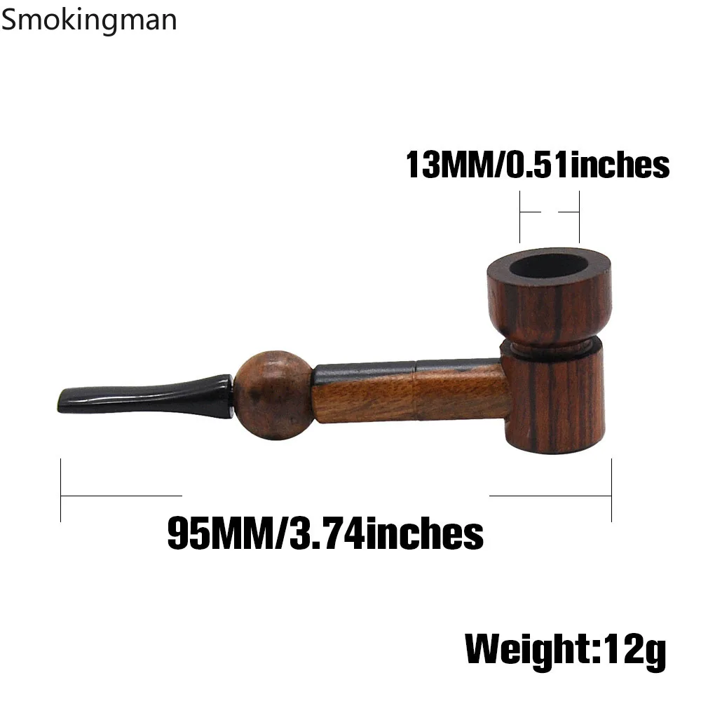 Ручной работы деревянная трубка изогнутая бамбуковая мундштук труба