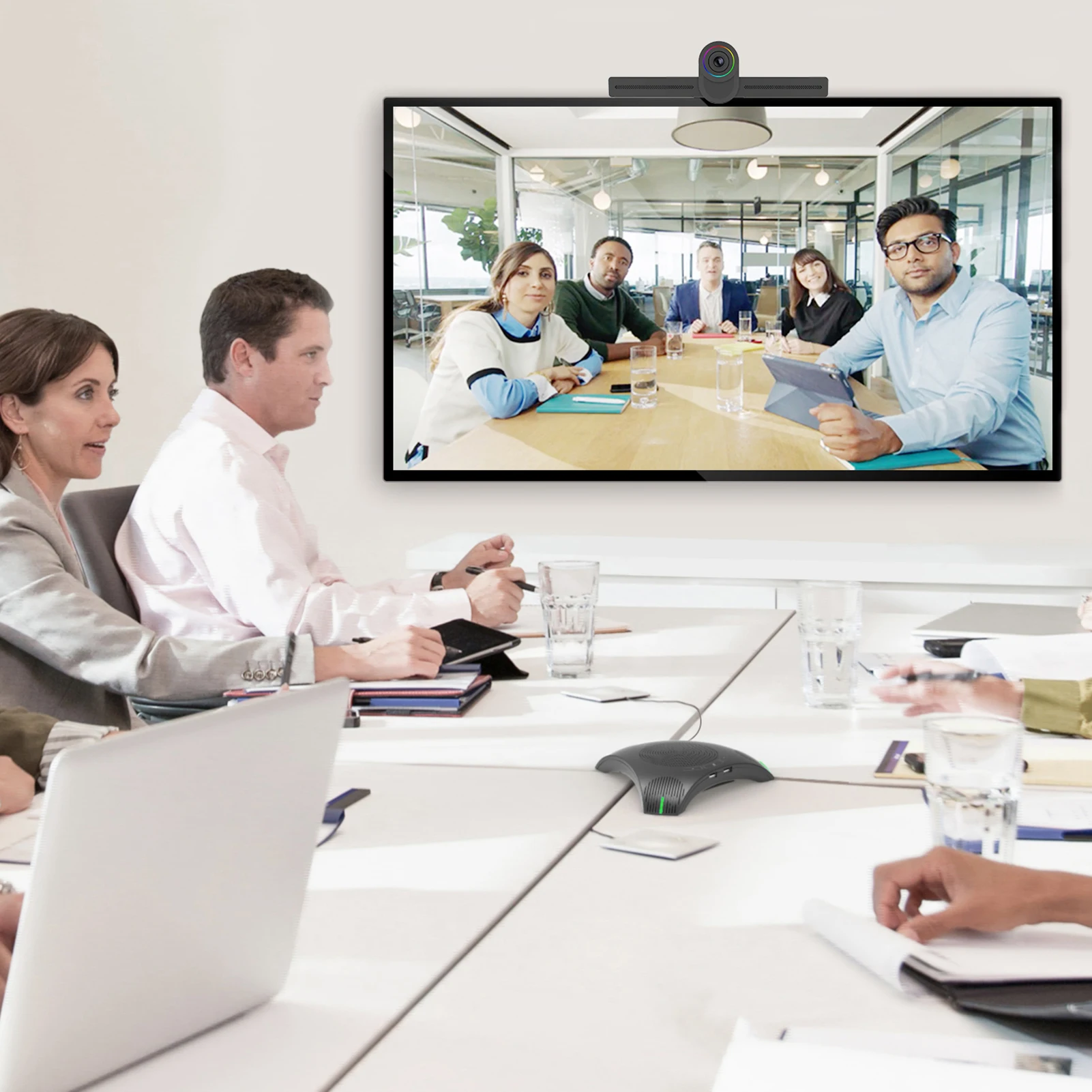 USB-Колонка Aibecy 360 ° микрофон для конференц-связи многонаправленный компьютерный