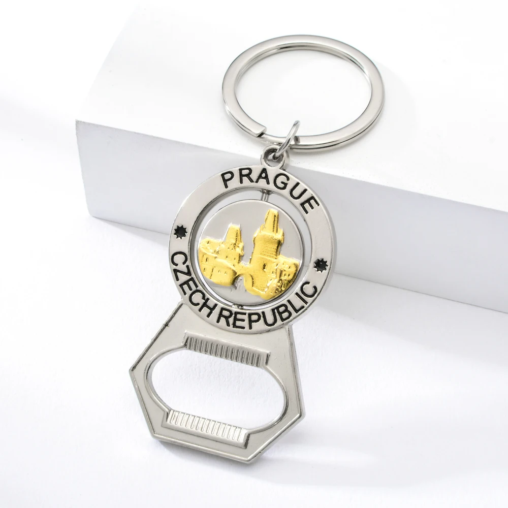 Брелок для ключей в чешском стиле с поворотом Праге открывалка бутылок