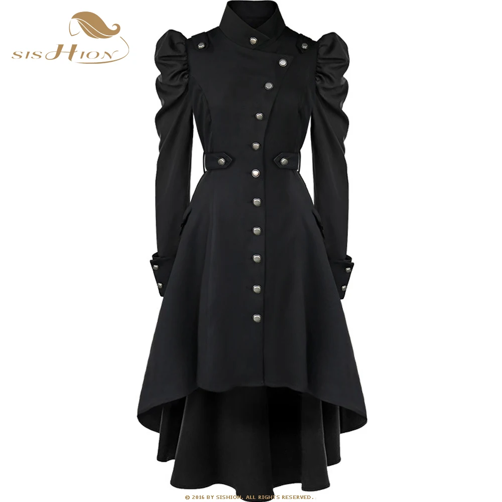 

SISHION Women Vintage Luxury Steampunk Custome Cosplay Coats Retro Gothic Punk Tailcoat Outwear Tuxedo Medieval SP1478