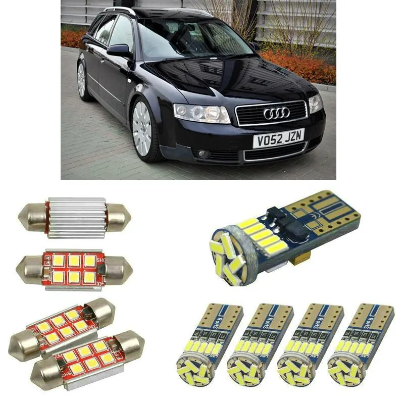 

Interior led Car lights For audi A4 avant 8e5 b6 estate Reading dome bulbs for cars error free License Plate Light 16pc/lot