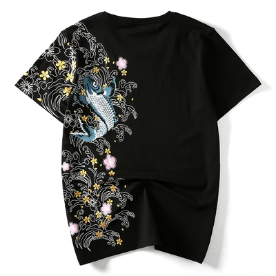 Хаки Восточное японское кимоно в китайском стиле футболка с Самураем уличная одежда хип хоп Харадзюку Ukiyo Тотем 3D Принт футболки - Цвет: Хаки