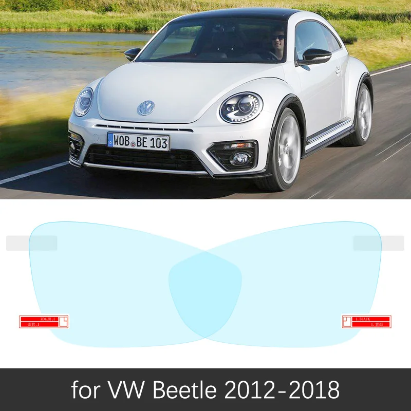 for VW Beetle 12-18 Для Volkswagen VW New Beetl Beetle A5 2003~ полное покрытие зеркало заднего вида противотуманные пленки непромокаемые противотуманные пленки аксессуары - Название цвета: for VW Beetle 12-18