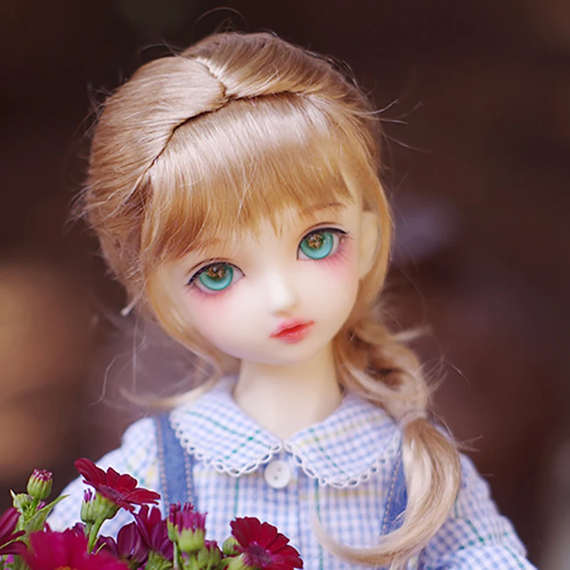 Парик для куклы Bybrana BJD 1/3 1/4 1/6 имитация мохера молока чая пальмы Скорпиона длинные
