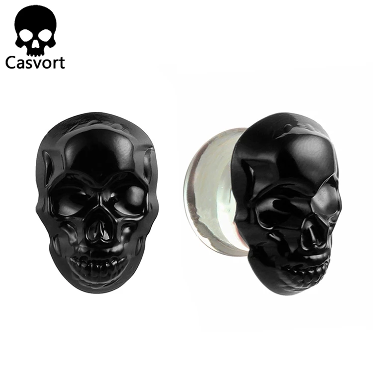 Casvort 2 шт. стеклянные украшения для пирсинга уха серьги расширители для пирсинга пробки стричеры диаметры для ушей подарок для женщин и мужчин