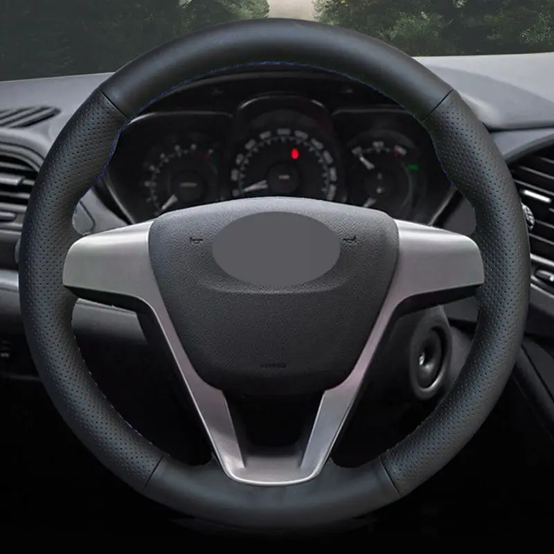 Искусственная кожа для Lada Vesta чехол рулевого колеса автомобиля 2019 2018 2017 2015 Xray