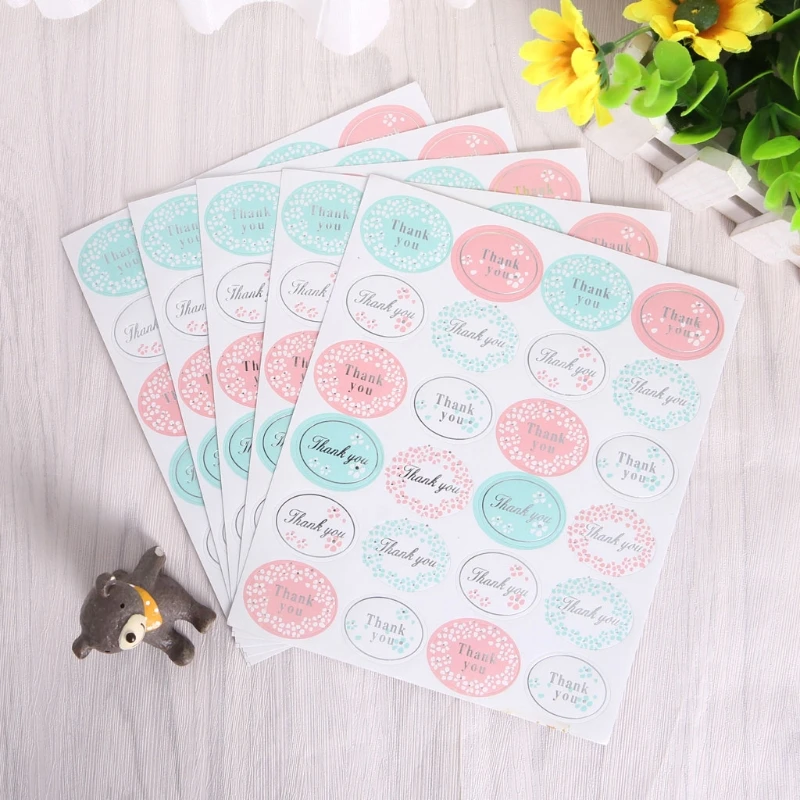 

120 шт./пакет круглая Золотая серия «Thank you», цветная наклейка для выпечки, упаковка «сделай сам»
