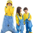 Пижама для мальчиков и девочек, Детская Пижама унисекс, женские зимние пижамы Kugurumi с мультяшными животными для косплея, комбинезоны, одежда для сна в виде единорога, комбинезон