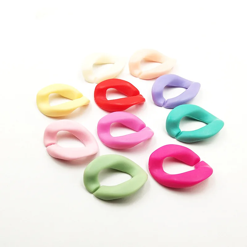 

Acrylic 17x23mm Colorful Flat Twist Oval Open Ring Beads Connector Link Chain for Jewelry Making Components Bag Strap DIY