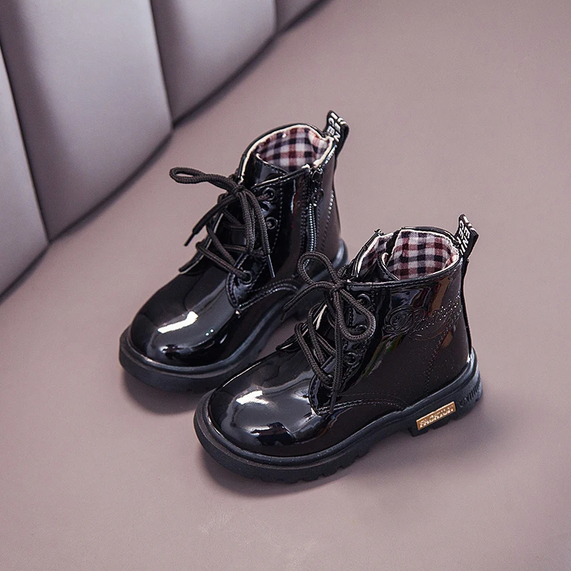 Новые осенние детские модные ботинки martin для мальчиков и девочек удобная мягкая