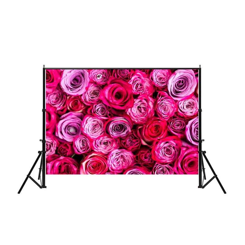 Фон для фотосъемки с изображением цветов из ткани фотостудии настенный