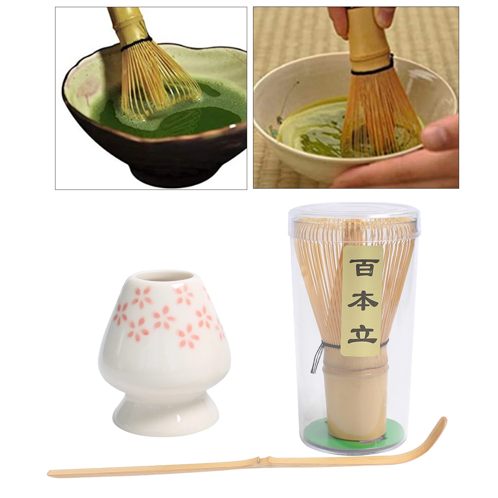 

MagiDeal All-in-1 Matcha Tea Whisk Set Exquisite Gift for Tea Lovers Easy to Use