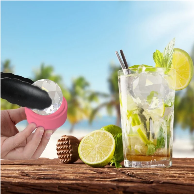 Diamond Ball Shape Silicone Ice-Cube Mold For DIY Cake Candy Chocolate Baking |