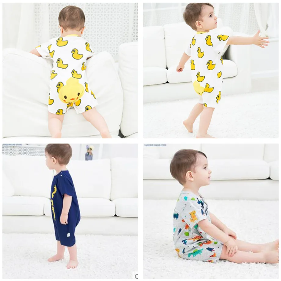 Orangemom 2022 summer Baby Boy Bodysuits PP cartoon short overalls for infants Jumpsuit anime Roupa Menino vestidos body |