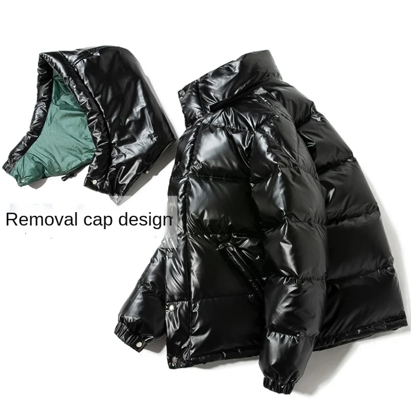 2021 New Winter Men's Bright Face Short Thick Down Jacket Men's Handsome and Warm Trendy Brand Jacket Down Jacket Men S-3XL