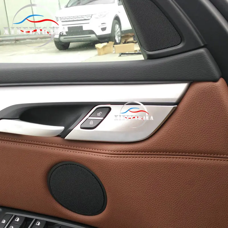 

For BMW X5 X6 F15 F16 14-18 4pcs Chrome Door Window Lock Button Panel Cover Trim