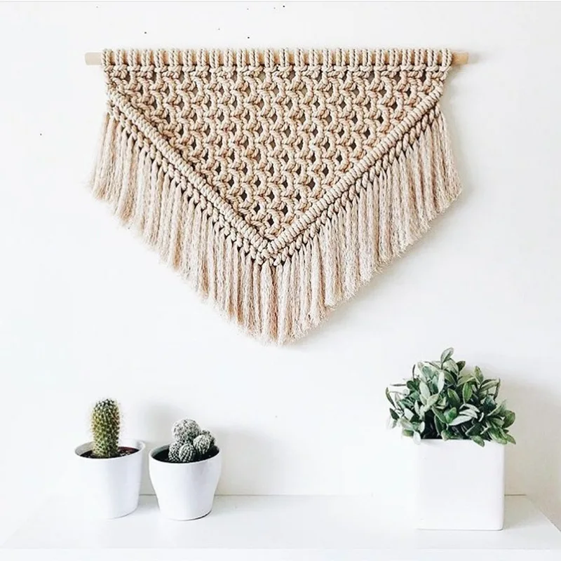 Богемный Настенный декор настенный хлопковый шнур украшение для дома гостиной