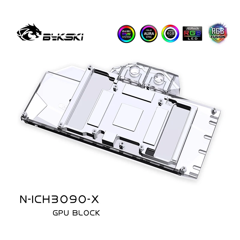 Bykski GPU Water Block use for Inno3D RTX 3090 / 3080/3080ti iCHILL X3 Card Full Cover Copper Radiator /A-RGB RGB | Компьютеры и офис