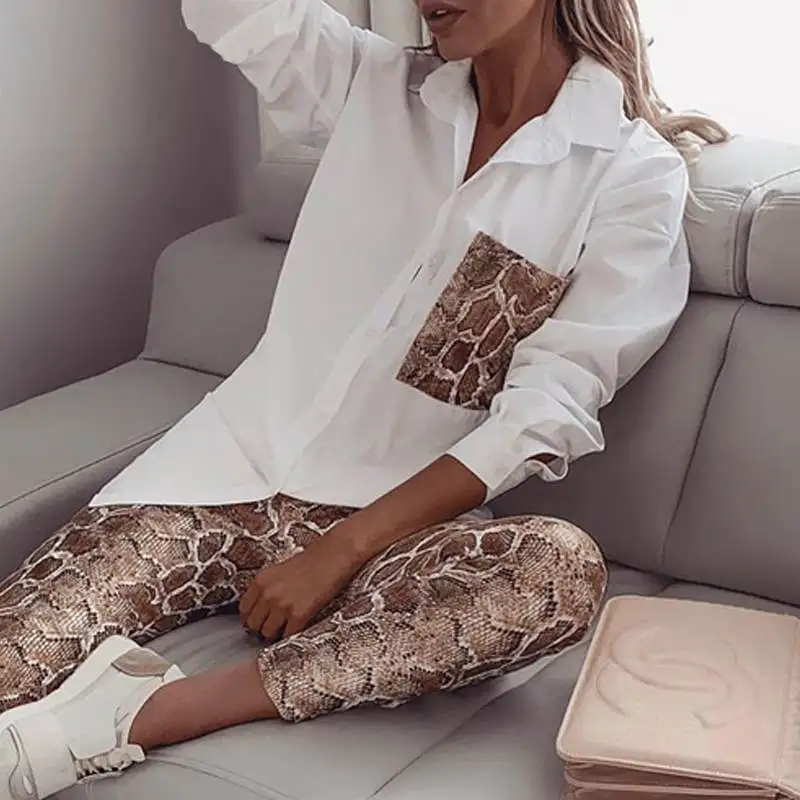 

1 Set Women Sets Sequins Long Sleeve Shirt Turn-Down Collar Casual Elastic Glitter Shiny Pants Autumn Streetwear Ladies Sets