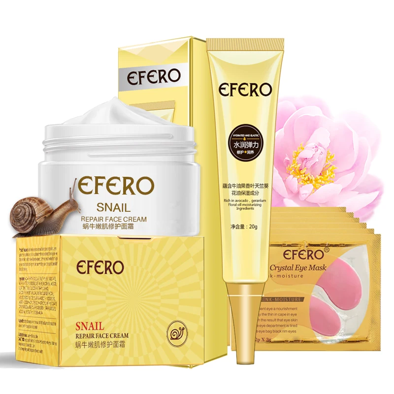 

7Pcs Whitening Snail Cream Face Care Collagen Eye Mask Pad Moisturizing Hydrating Anti Aging Wrinkle Eye Cream Fine Line Remove