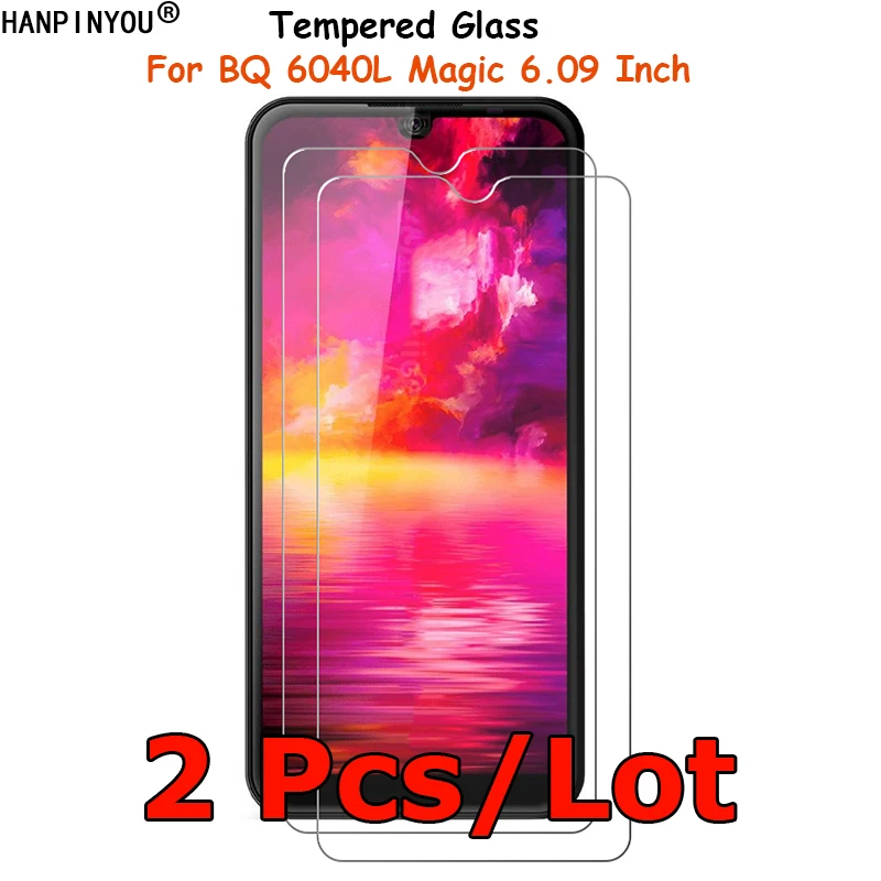 

2 Pcs /Lot For BQ 6040L Magic 6.09" Tempered Glass Screen Protector Explosion-proof Protective Film Toughened Guard